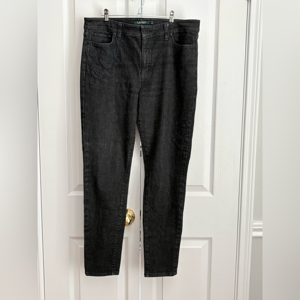 Lauren Ralph Lauren Womens Black Denim Jeans, size 12